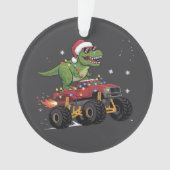 T-Rex Dinosaur Christmas Monster Truck Ornament (voorkant)