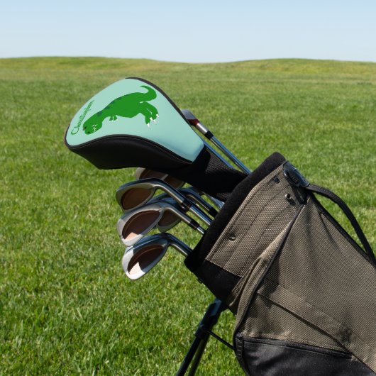 T Rex Dinosaur Design Golfheadcover (Insitu)
