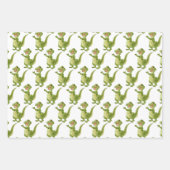 T-Rex Dinosaur Design Wrapping Paper Sheets (Voorkant 2)