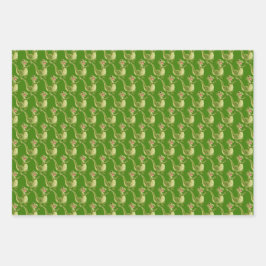 T-Rex Dinosaur Design Wrapping Paper Sheets