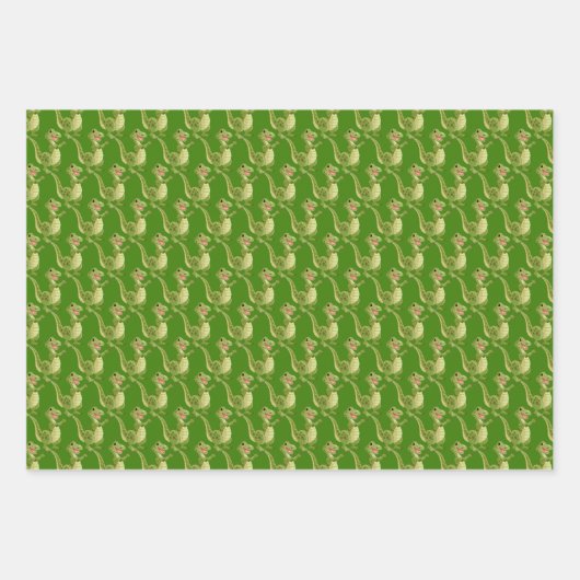 T-Rex Dinosaur Design Wrapping Paper Sheets (Voorkant)
