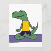 T-Rex Dinosaur Doing Yoga Briefkaart (Voorkant)