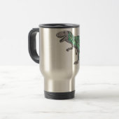 T-Rex Dinosaur Doodle Illustrated Art Reisbeker (Voorkant links)