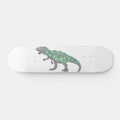 T-Rex Dinosaur Doodle Illustrated Art Skateboard (Horizontaal)