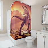T-rex Dinosaur Douchegordijn (In situ)