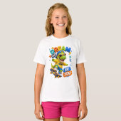 T-Rex Dinosaur Droom Groot Kinderen T-Shirt (Voorkant volledig)