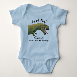T-Rex Dinosaur Feed Me Baby Outfit Eén stuk Romper