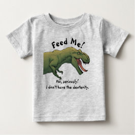 T-Rex Dinosaur Feed Me Baby Outfit One-Piece