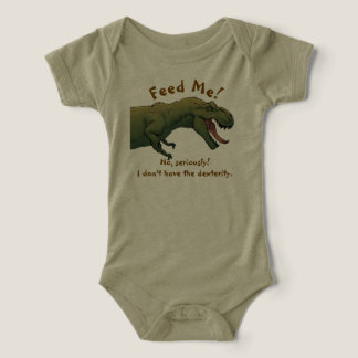 T-Rex Dinosaur Feed Me Baby Outfit One-Piece