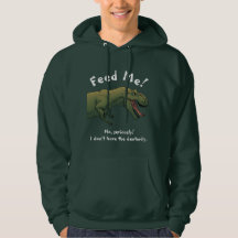 T-Rex Dinosaur Feed Me Mannen-sweatshirt hoodie