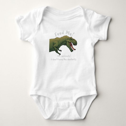 T-Rex Dinosaur Feed Me shirt Vrouwen Top (Voorkant)