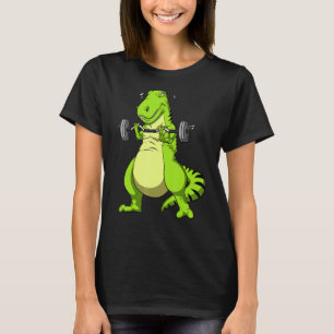 T Rex Dinosaur Fitness Gym Bodybuilder Weightlifti T-shirt
