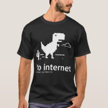 T-Rex Dinosaur | Geen internetverbinding T-Shirt
