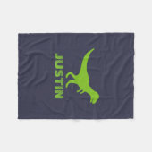 T rex dinosaur gepersonaliseerde fleece deken voor (Voorkant (Horizontaal))