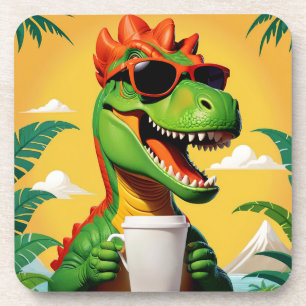 T-Rex Dinosaur Grappig Bier Onderzetter