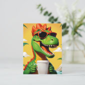 T-Rex Dinosaur Grappig  Briefkaart (Staand voorkant)