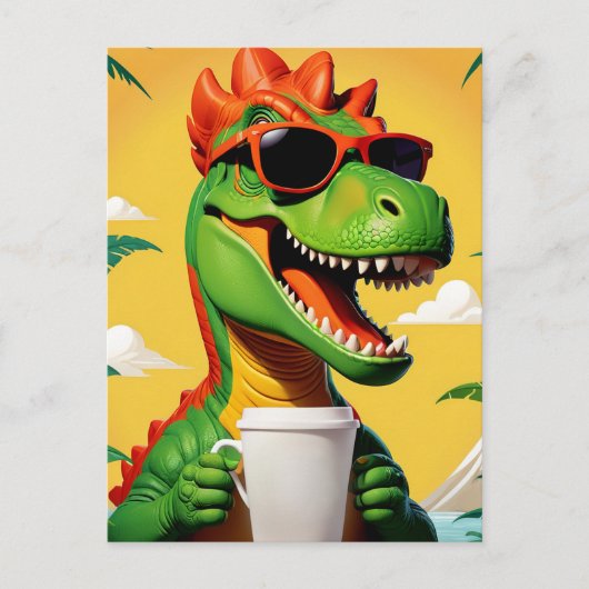 T-Rex Dinosaur Grappig  Briefkaart (Voorkant)