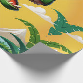 T-Rex Dinosaur Grappig Cadeaupapier (Hoek)