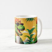 T-Rex Dinosaur Grappig Koffiemok (Voorkant rechts)