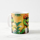 T-Rex Dinosaur Grappig Koffiemok (Voorkant links)