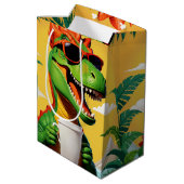 T-Rex Dinosaur Grappig Medium Cadeauzakje (Achterkant Gekanteld)