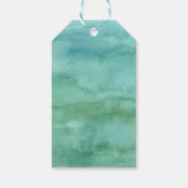 T-Rex Dinosaur Greenery Birthday Dank u Cadeaulabel (Achterkant)