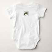 T-Rex Dinosaur Hanukkah Uniseks Baby Outfit Romper (Achterkant)