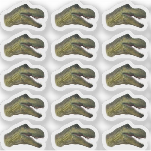 T-Rex Dinosaur Head - Jura Prehistorische Partij Sticker (Voorkant)