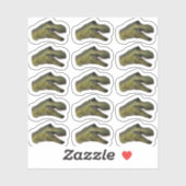 T-Rex Dinosaur Head - Jura Prehistorische Partij Sticker (Vel)