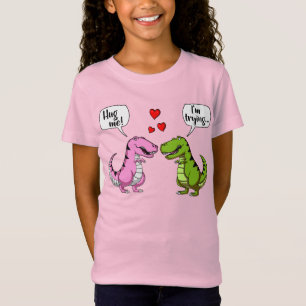 T-Rex Dinosaur Hug me Funny Couke T-shirt