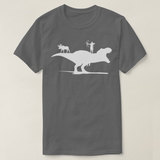 T Rex Dinosaur Hunting Crossbow T-shirt (Design voorkant)