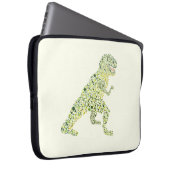 T-REX Dinosaur in Stippen Laptop Sleeve (Voorkant Rechts)