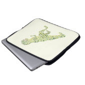 T-REX Dinosaur in Stippen Laptop Sleeve (Voorkant onderkant)