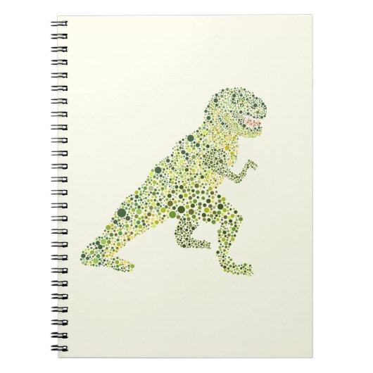T-REX Dinosaur In Stippen Notitieboek (Voorkant)