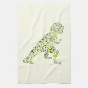T-REX Dinosaur In Stippen Theedoek