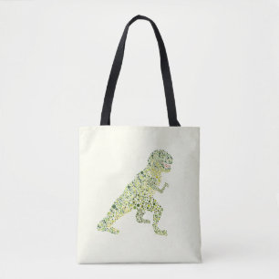 T-REX Dinosaur in Stippen Tote Bag