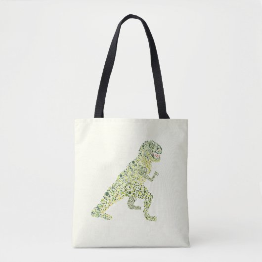 T-REX Dinosaur in Stippen Tote Bag (Voorkant)