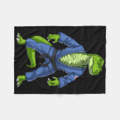 T-rex Dinosaur Jiu-jitsu Judo Ninja Martial Arts K Fleece Deken (Voorkant (Horizontaal))