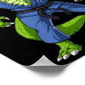 T-rex Dinosaur Jiu-jitsu Judo Ninja Vechtkunst K Poster (Hoek)