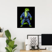 T-Rex Dinosaur Jiu-Jitsu Poster (Thuiskantoor)