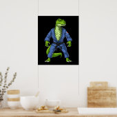 T-Rex Dinosaur Jiu-Jitsu Poster (Keuken)