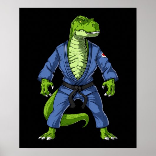 T-Rex Dinosaur Jiu-Jitsu Poster (Voorkant)