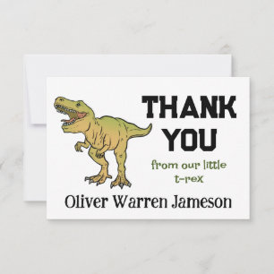T-REX Dinosaur Jongen Verjaardag Bedankt