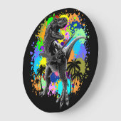 T-Rex Dinosaur Jurassic Reptile Acrylic Wall Clock Grote Klok (Hoek)
