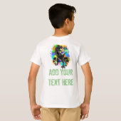 T-Rex Dinosaur Jurassic Reptile on Paint Stains T-shirt (Achterkant volledig)