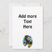 T-Rex Dinosaur Jurassic Reptile on Surreal Rainbow Kaart (Achterkant)