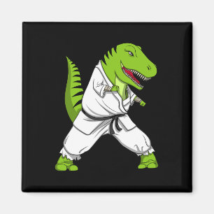 T-rex Dinosaur Karate Kickboxing Martial Arts Jiu- Magneet