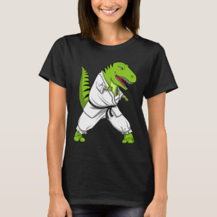 T-rex Dinosaur Karate Kickboxing Martial Arts Jiu- T-shirt