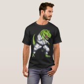 T-Rex Dinosaur Karate Vechters T-shirt (Voorkant volledig)