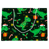 T-Rex Dinosaur Kerstmis Groot Cadeauzakje (Voorkant)
